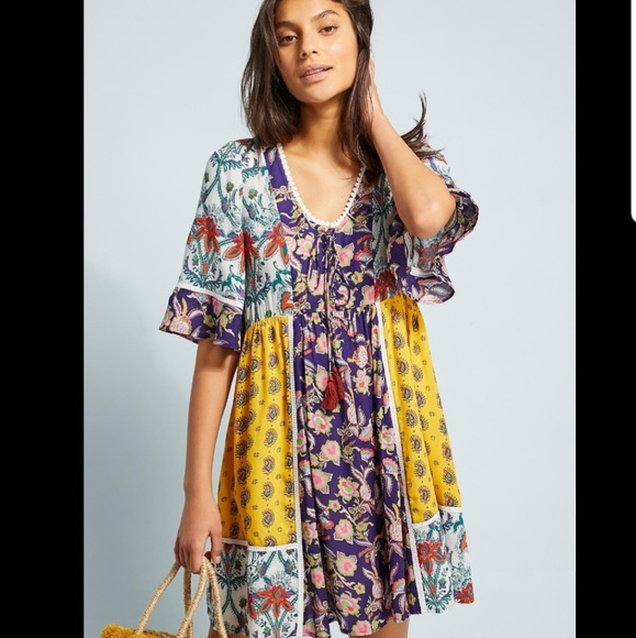 Anthropologie Dresses & Skirts - Anthropologie Patchwork Trapeze Dress
